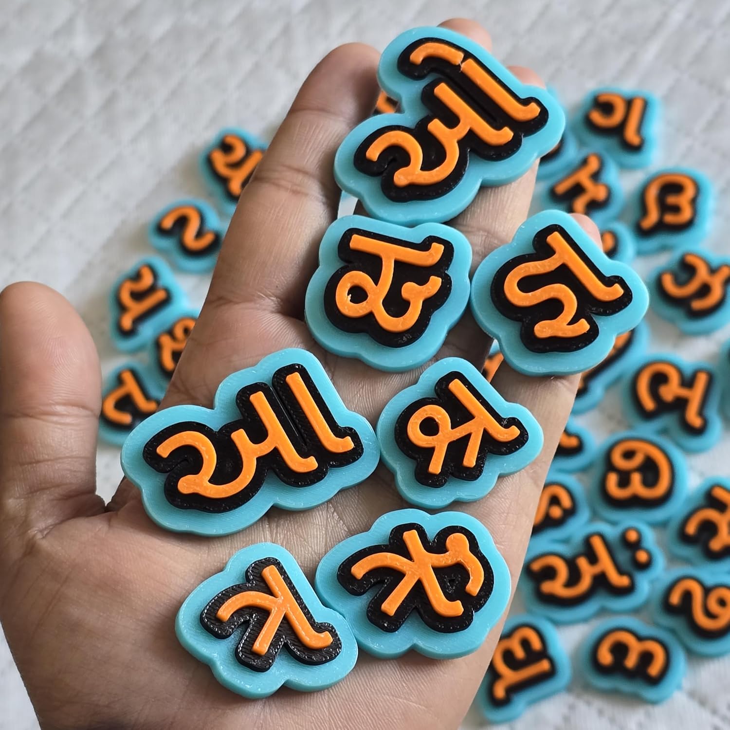 Gujarati Varnmala Alphabet Set, Gujrati Kakko Swar Vowels & Vyanjan consonants, Gujarati Kakko Language Learning for Kids, Gujrati Script Learning Blocks - Image 2
